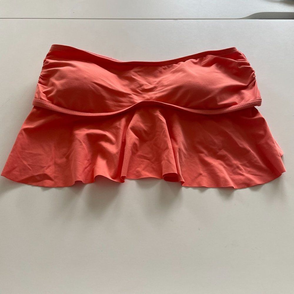 L*Space Lynn Ruffle Bikini Tube Swim Top Peach Pink Fruit Punch Sz Medium‎ - Picture 5 of 5